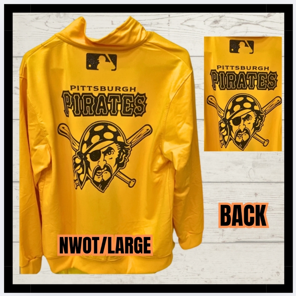 NWOT / Pittsburgh Pirates / LARGE /Yellow / Track Jacket / ZIP UP / POCKETS